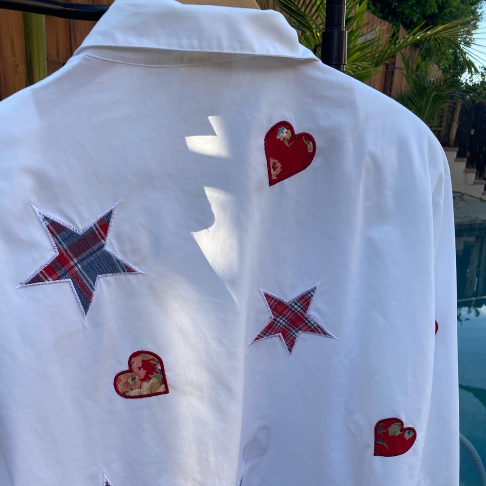 Vintage Patchwork Button Up Shirt - image 6